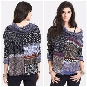 FP▪️Aztec Mock Neck Longsleeve Sweater XS